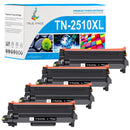 Huismerk Brother HL-L2400DWE Toner - TN2510XL BK 4-Pack