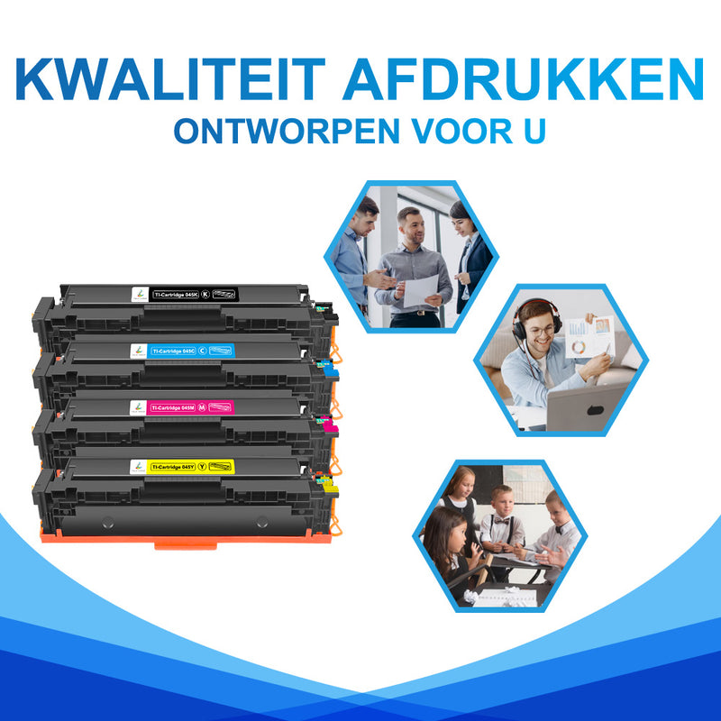 Huismerk Canon i-Sensys LBP-612Cdw Toner - Canon 045/045H Multipack