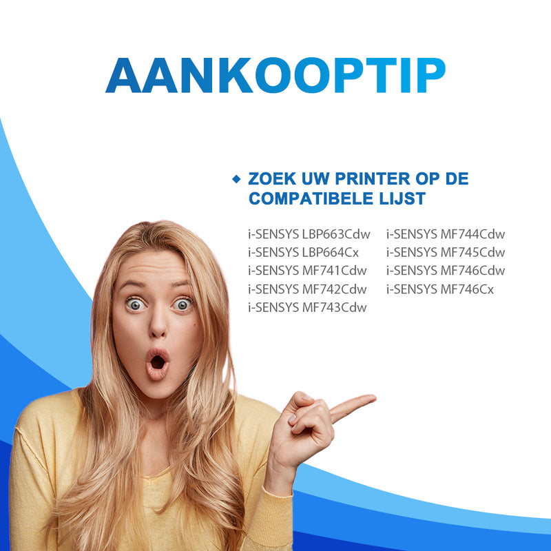 Huismerk Canon i-SENSYS LBP663CDW Toner - Canon 055/055H Multipack