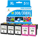 Huismerk HP 308 HP308XL Inktcartridge Multipack 5-Pack