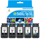 Huismerk Canon Pixma TS7451i - Canon PG-560XL CL-561XL Inkt Multipack 5-Pack