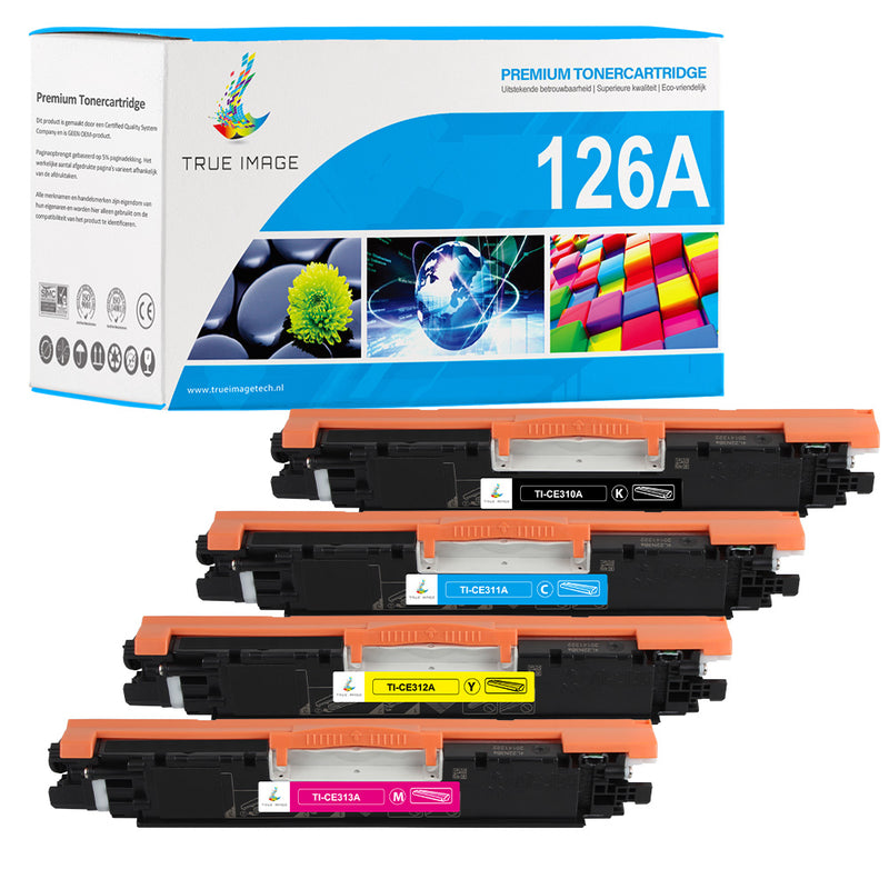 Huismerk HP 126A BK+CYM Toners 4-Pack