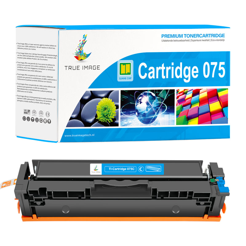 Huismerk Canon 075 Cyaan Toners Met Chip