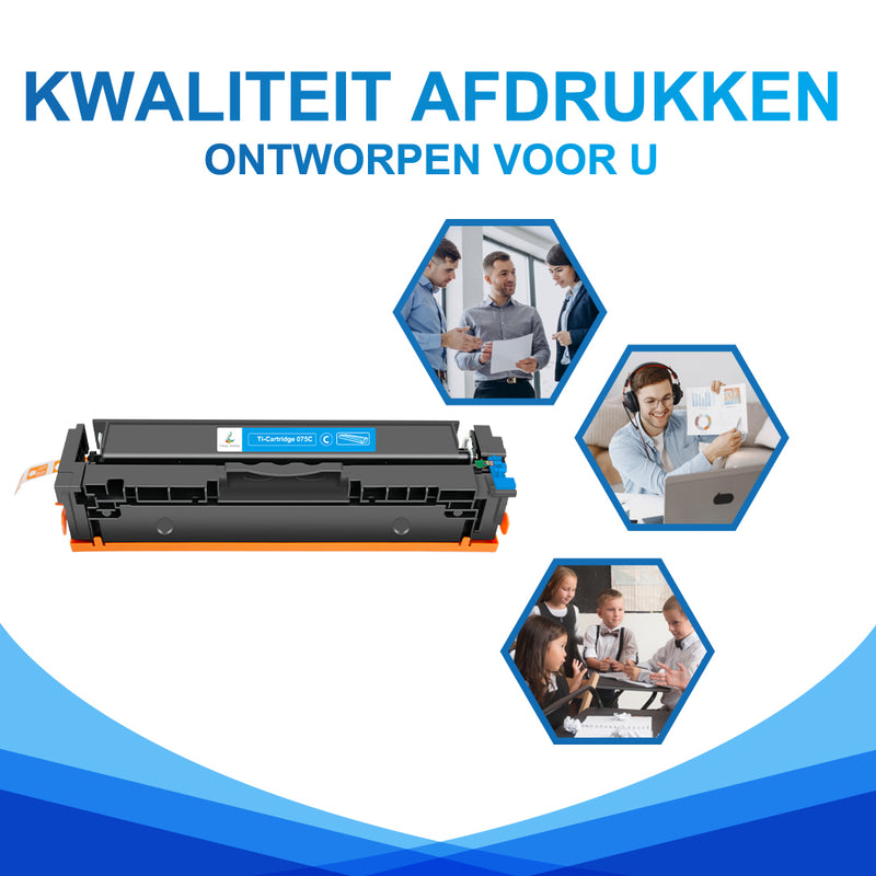 Huismerk Canon 075 Cyaan Toners Met Chip