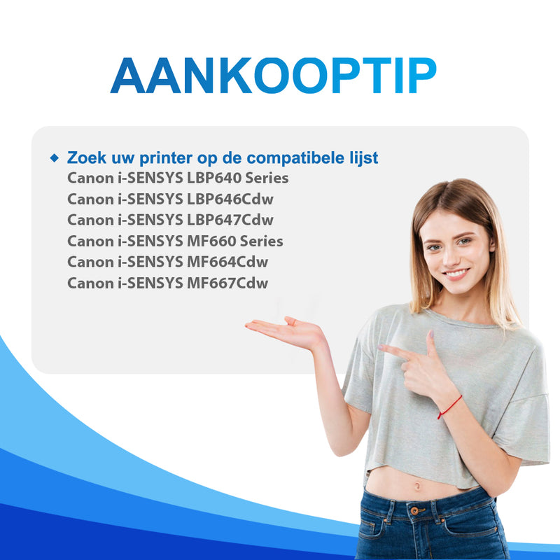 Huismerk Canon 075 Cyaan Toners Met Chip