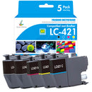 Brother DCP-J1010DW Inkt Multipack - Huismrk Brother LC421 5-Pack