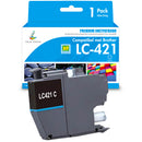 Huismerk Brother LC421 LC-421  Inkt Cyaan