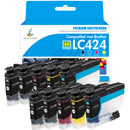 Huismerk Brother DCP-J1200W Inkt Multipack - Brother LC424 10-Pack