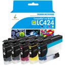 Huismerk Brother DCP-J1200W Inkt Multipack - Brother LC424 5-Pack