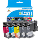 Huismerk Brother LC521 Inkt 5-pack