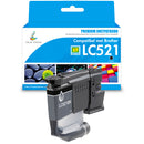 Huismerk Brother LC521 BK  Inkt Zwart