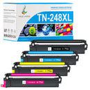 Huismerk Brother MFC-L3740CDWE Toner - Brother TN-248XL 4-Pack
