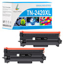 Huismerk Brother DCP-L2530dw Toner TN2420XL BK 2-Pack